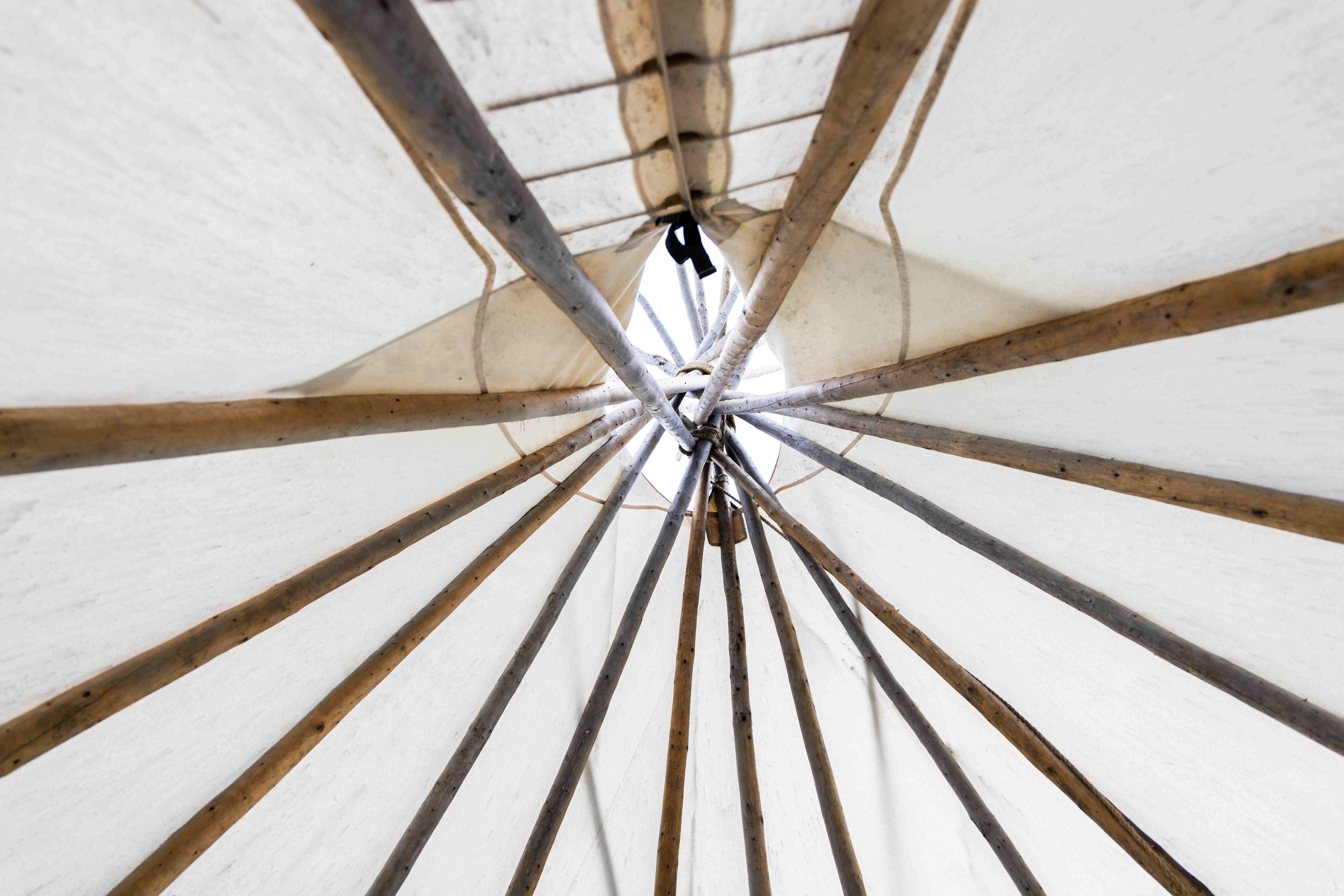Teepee seen from below